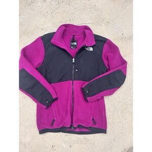 The North Face RetroJacket Girls  X- Large Pink Black Full Zip Fleece Classic